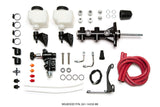 Wilwood Tandem Remote M/C Kit w L/H Brkt & Prop Valve - 15/16in Bore Black-W/Pushrod - 261-14250-BK