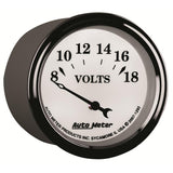 AutoMeter Gauge Voltmeter 2-1/16in. 18V Elec Old Tyme White II - 1292