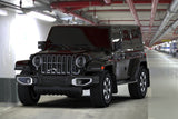 Rally Armor 18-25 Jeep JL Wrangler Black UR Mud Flap w/White Logo - MF54-UR-BLK/WH