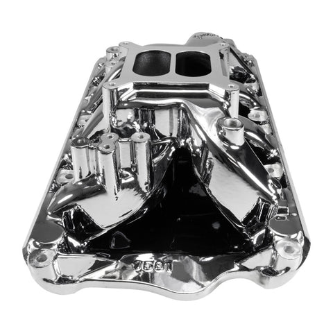 Edelbrock RPM Air-Gap Small Block Ford 351W Intake Manifold - Chrome Plasma Finish - 7581-CP