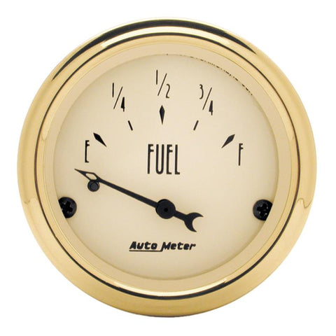 AutoMeter Gauge Fuel Level 2-1/16in. 0 Ohm(e) to 30 Ohm(f) Elec Golden Oldies - 1507