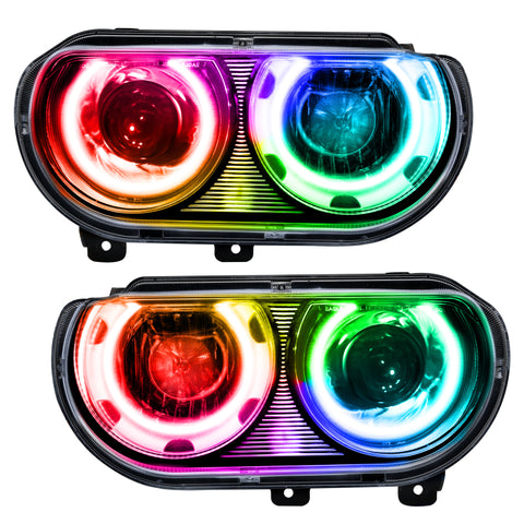 Oracle 08-14 Dodge Challenger SMD HL (HID Style) - ColorSHIFT w/o Controller - 7132-334