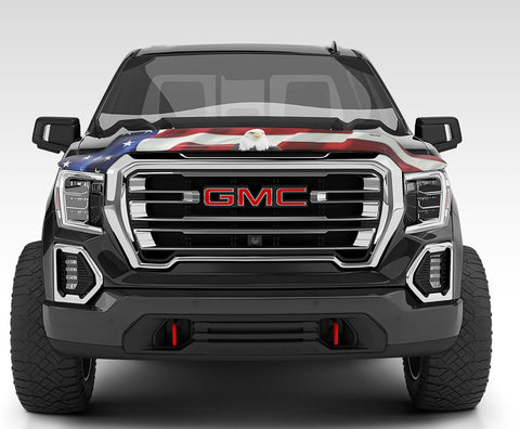 Stampede 19-23 GMC Sierra 1500 Vigilante Premium Hood Protector - Flag - 3022-30