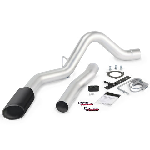 Banks Power 15 Chevy 6.6L LML ECLB/CCSB/CCLB Monster Exhaust System - SS Single Exhaust w/ Black Tip - 47787-B