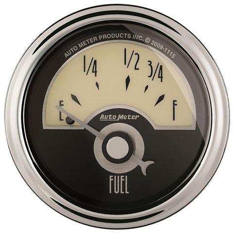 AutoMeter Gauge Fuel Level 2-1/16in. 73 Ohm(e) to 10 Ohm(f) Elec Cruiser Ad - 1105