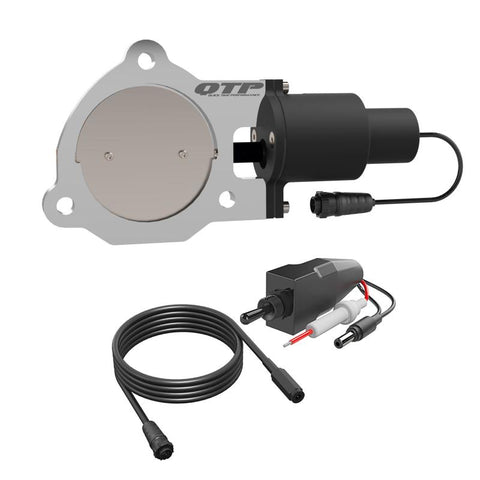 QTP 3.5in Bolt-On QTEC Electric Cutout Valve - Single - QTEC35