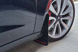 Rally Armor 17-23 Tesla Model 3 Black UR Mud Flap - Metallic Black Logo - MF62-UR-BLK/MBK