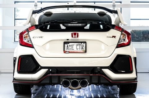 AWE Tuning 2017+ Honda Civic Type R Touring Edition Exhaust w/Front & Mid Pipes - Chrome Silver Tips - 3015-42666