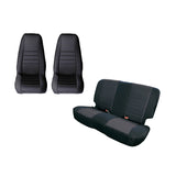 Rugged Ridge Seat Cover Kit Black 80-90 Jeep CJ/YJ - 13290.01