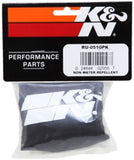 K&N Round Straight - Black - 3.5in ID x 5in H - PreCharger Air Filter Wrap Blue - RU-0510PK