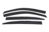 AVS 13-17 Honda Accord Ventvisor Low Profile Deflectors 4pc - Smoke w/Chrome Trim - 794017