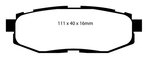 EBC 12+ Scion FR-S 2 Redstuff Rear Brake Pads - DP31758C