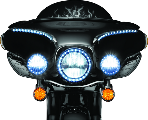 Kuryakyn LED Halo Trim Ring For 7inch Headlight 83-13 Touring Models Chrome - 7785