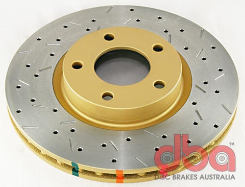 DBA 04-05 Mazda 3 2.3L (exc. MazdaSpeed) Front Drilled & Slotted 4000 Series Rotor - 42956XS