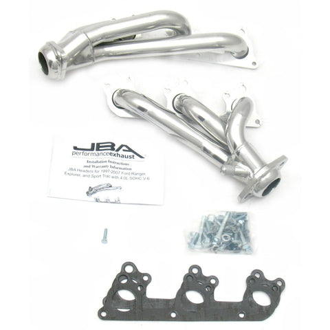 JBA 97-11 Ford Ranger 4.0L OHC w/Driver Side EGR 1-1/2in Primary Silver Ctd Cat4Ward Header - 1674S-1JS