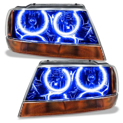 Oracle 99-04 Jeep Grand Cherokee LED Headlight Halo Kit - Blue - 2334-002