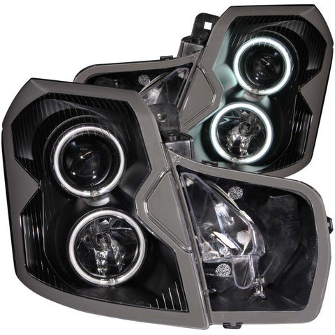 ANZO 2003-2007 Cadillac CTS Projector Headlights w/ Halo Black (CCFL) - 121417