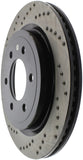 StopTech 2019 Ford Raptor w/ Electronic Parking Brake Sport Cross Drilled Right Rear Rotor - 128.65153R