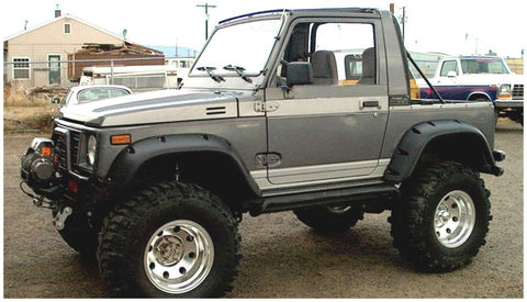 Bushwacker 86-95 Suzuki Samurai Pocket Style Flares 2pc - Black - 60016-07