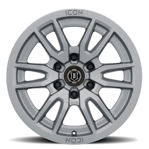 ICON Vector 6 17x8.5 6x5.5 0mm Offset 4.75in BS 106.1mm Bore Titanium Wheel - 2417858347TT