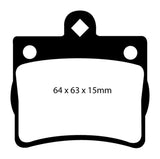 EBC 95-97 Mercedes-Benz C220 (W202) 2.2 (Single Pin Rear) Redstuff Rear Brake Pads - DP31135C