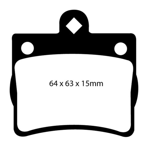 EBC 95-97 Mercedes-Benz C220 (W202) 2.2 (Single Pin Rear) Redstuff Rear Brake Pads - DP31135C