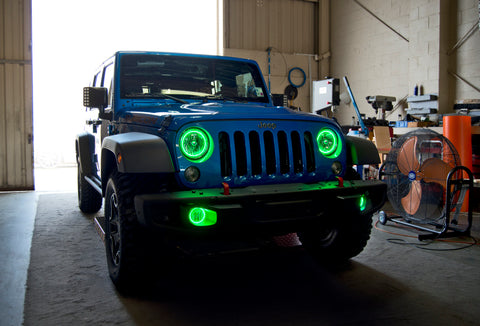 Oracle Jeep Wrangler 07-17 Halo Kit - ColorSHIFT w/ 2.0 Controller - 2665-333