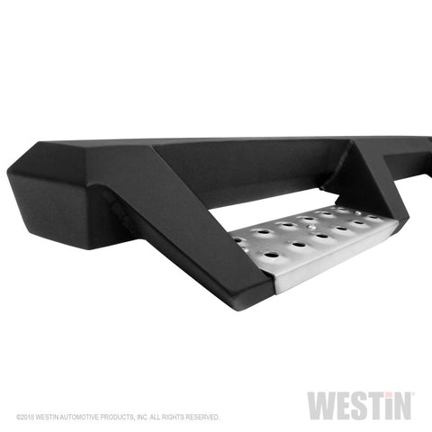 Westin 07-18 Jeep Wrangler JKU 4dr. HDX Stainless Drop Nerf Step Bars - Tex. Blk - 56-132952