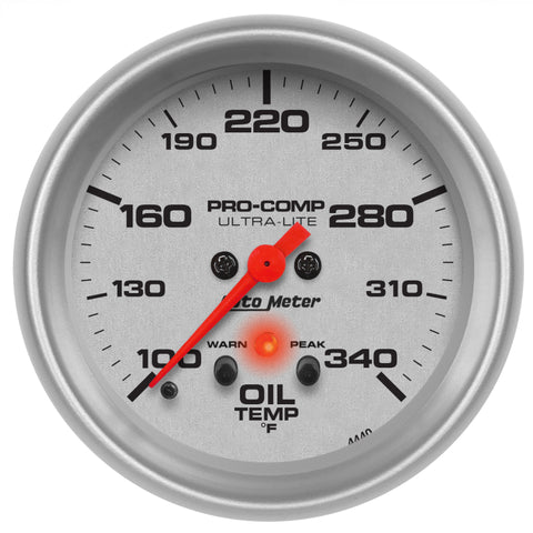 Autometer Ultra-Lite 2-5/8in. / 100-340 Degree F (Stepper Motor) Oil Temperature Gauge - 4440