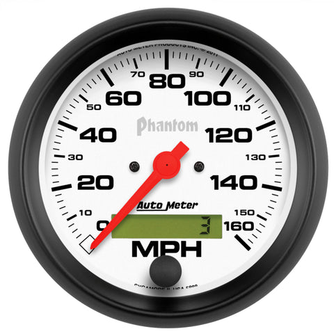 Autometer Phantom 3-3/8in 160 MPH In-Dash Electric Programmable Speedometer - 5888