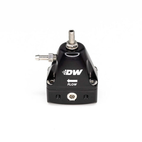 DeatschWerks DWR1000iL In-Line Adjustable Fuel Pressure Regulator - Black - 6-1001-FRB