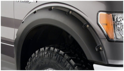 Bushwacker 11-16 Ford F-250 Super Duty Pocket Style Flares 2pc - Black - 20083-02