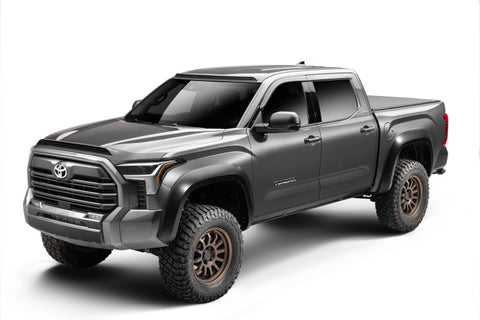RealTruck 22-24 Toyota Tundra DC 4dr VoltStep Electric Running Board Kit (No Drill) - Tex. Blk - 20444580PC