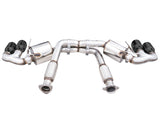 AWE Tuning 2020 Chevrolet Corvette (C8) Touring Edition Exhaust - Quad Diamond Black Tips - 3015-43159