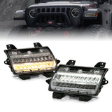 ANZO 18-19 Jeep Wrangler JL Halogen Chrome Clear w/ Sequential Signal - 511083