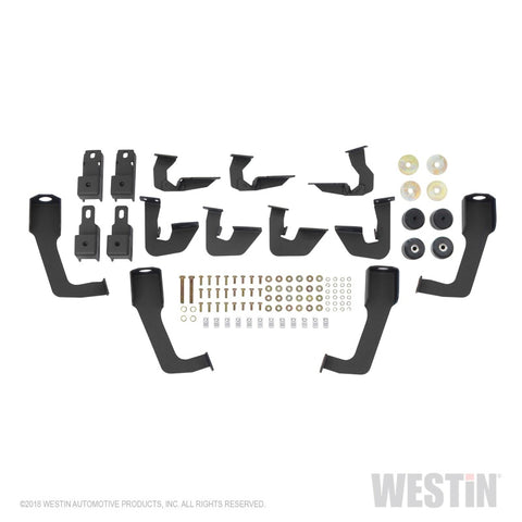 Westin/HDX 07-18 Chevrolet Silverado 2500 6.5ft Drop Wheel to Wheel Nerf Step Bars - Textured Black - 56-5345752