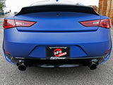aFe POWER Takeda 2.5in 304 SS CB Exhaust w/ Black Tips 17-19 Infiniti Q60 V6-3.0L (tt) - 49-36134NM-B