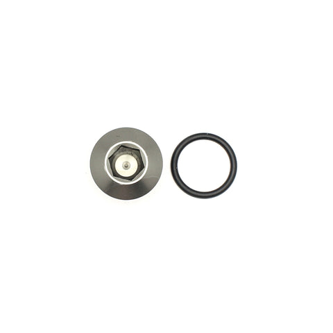 DeatschWerks 8AN ORB Male Plug Low Profile Internal Allen/Hex (Incl O-Ring) Anodized Matte Black - 6-02-0718-B