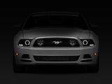 Raxiom 13-14 Ford Mustang w/ Factory HIDLED Halo Projector Headlights- Black Housing (Smoked Lens) - 49170