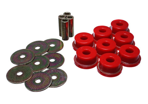 Energy Suspension 05-09 Subaru Legacy Rear Subframe Bushing Set - Red - 19.4102R