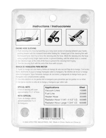 Spectre MagnaBraid Large 304SS Braided Radiator Hose Sleeve - 6ft. (Will Cover 4ft. Of Hose) - 6008B