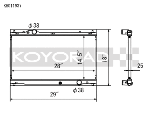 Koyo 06-13 Lexus IS250/IS350 2.5L/3.5L (6MT/AT) Radiator - KH011937