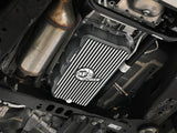 aFe 20-26 GM Trucks L6 3.0L Transmission Pan - Black w/ Machined Fins - 46-71420B
