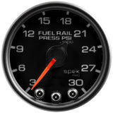 Autometer Spek-Pro Gauge Rail Press 2 1/16in 30Kpsi Stepper Motor W/Peak & Warn Blk/Blk - P32132