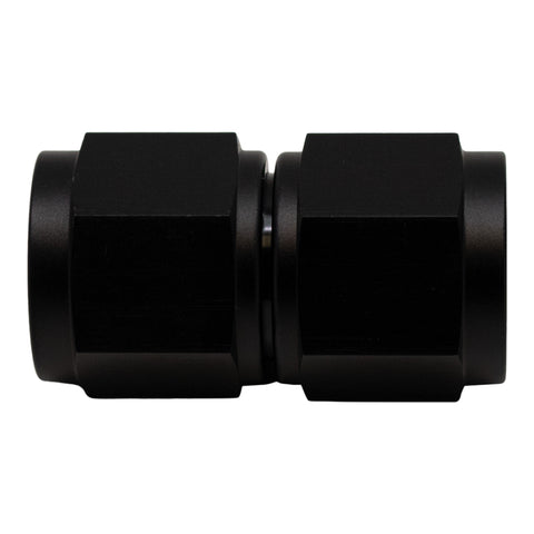 DeatschWerks 10AN Flare Female Swivel to 10AN Flare Female Swivel - Anodized Matte Black - 6-02-0211-B