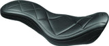 Mustang 14-17 Harley Fat Bob Super Tripper 1PC Seat Carbon - Black - 75987