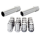 McGard SplineDrive Tuner 4 Lug Install Kit w/Locks & Tool (Cone) M12x1.25 / 13/16 Hex - Chrome (CS) - 65454CN