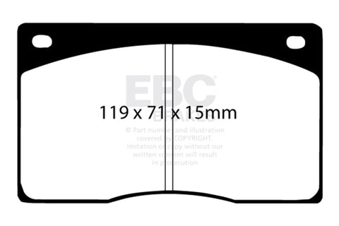 EBC 93-97 Aston Martin DB7 3.2 Supercharged Yellowstuff Front Brake Pads - DP4262R