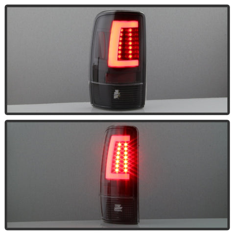 Spyder 00-06 GMC Yukon/Yukon XL V2 Light Bar LED Tail Lights - Black (ALT-YD-CD00V2-LBLED-BK) - 5084149