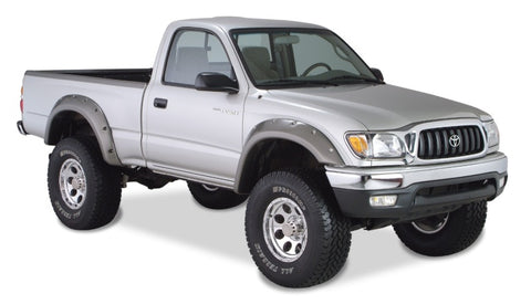 Bushwacker 95-04 Toyota Tacoma Fleetside Cutout Style Flares 4pc 74.5in Bed w/ 4WD Only - Black - 31919-02